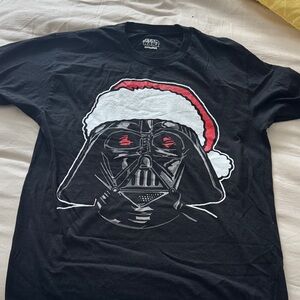 Star Wars Black Tee with Festive Vader Design